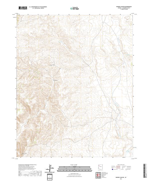USGS Topographic Map – Rhodes Canyon