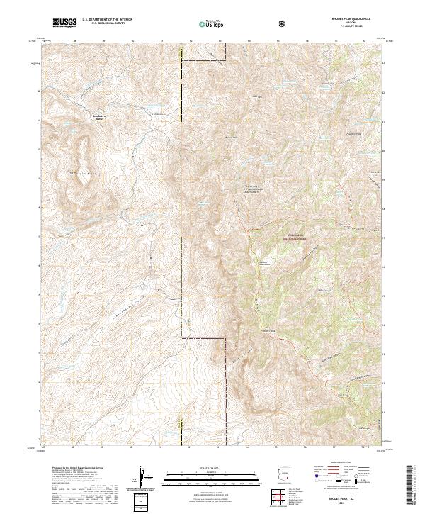 USGS Topographic Map – Rhodes Peak