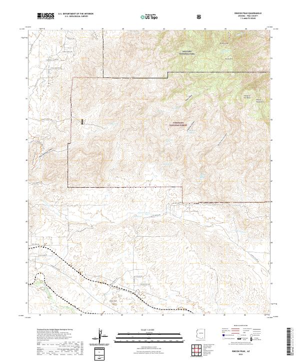 USGS Topographic Map – Rincon Peak