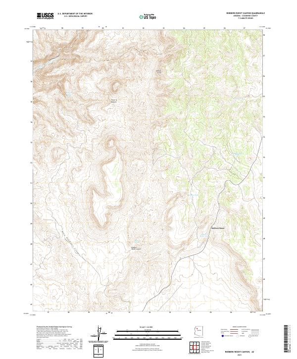 USGS Topographic Map – Robbers Roost Canyon