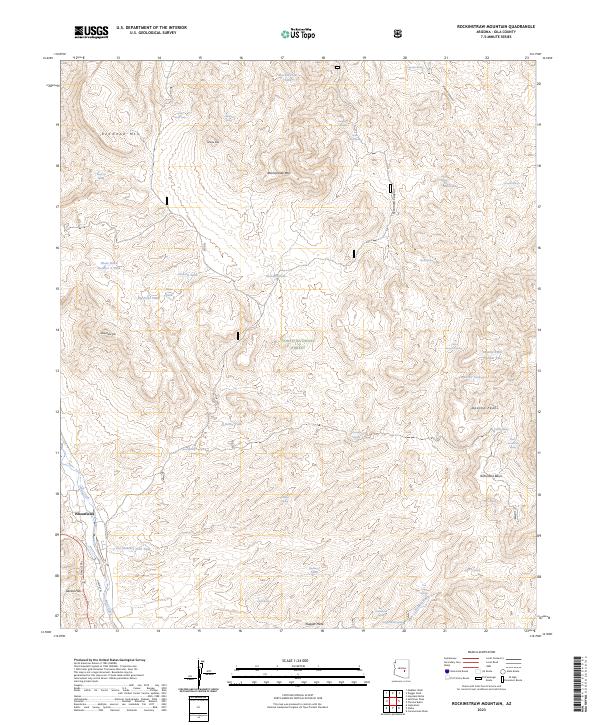 USGS Topographic Map – Rockinstraw Mountain