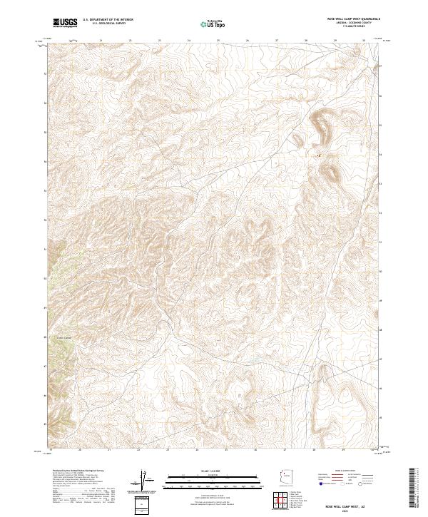 USGS Topographic Map – Rose Well Camp West