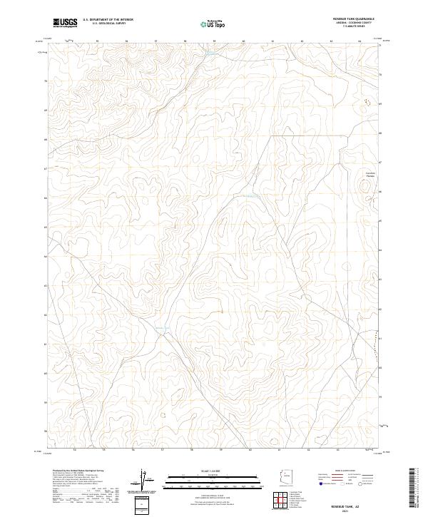 USGS Topographic Map – Rosebud Tank