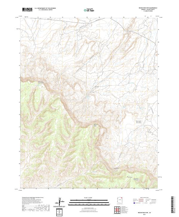 USGS Topographic Map – Rough Rock NW
