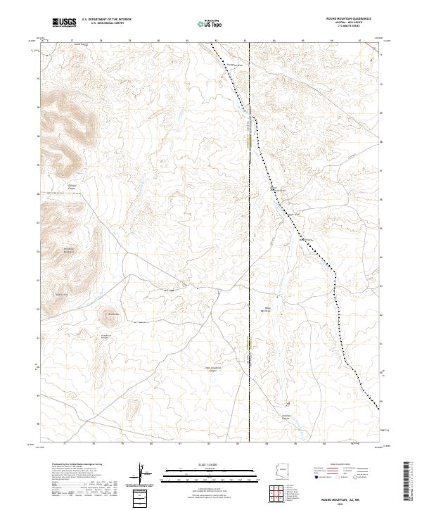 2021 Map of Round Mountain, 2021 Print