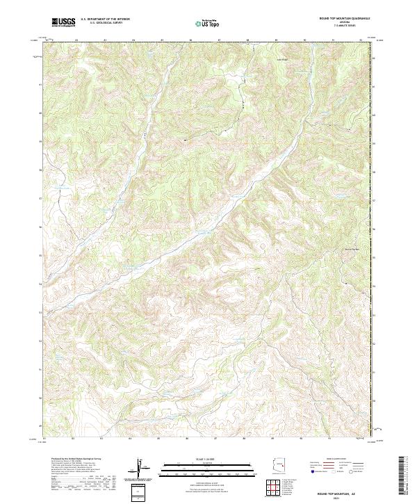 USGS Topographic Map – Round Top Mountain