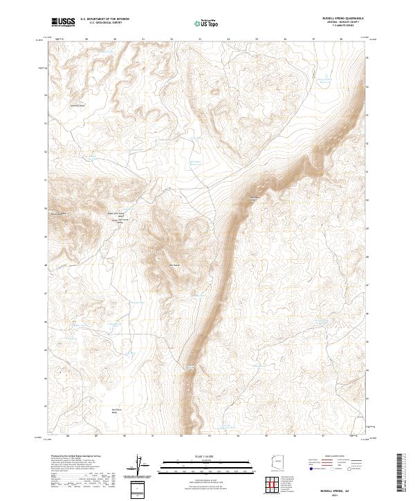 USGS Topographic Map – Russell Spring