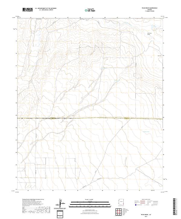 USGS Topographic Map – Ryan Draw