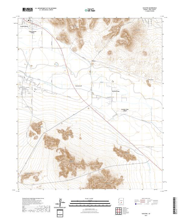 USGS Topographic Map – Sacaton