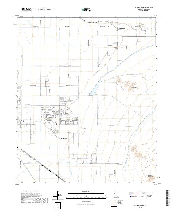 USGS Topographic Map – Sacaton Butte