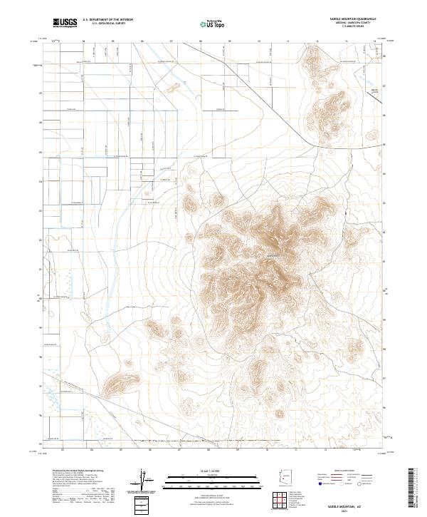 USGS Topographic Map – Saddle Mountain