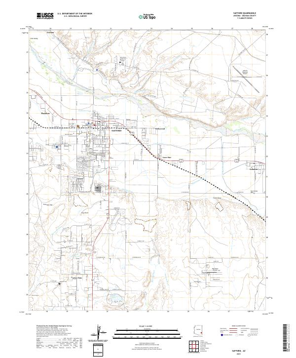 USGS Topographic Map – Safford