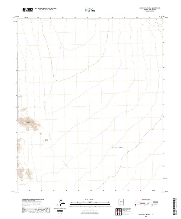 2021 Map of Saguaro Gap Well, 2021 Print
