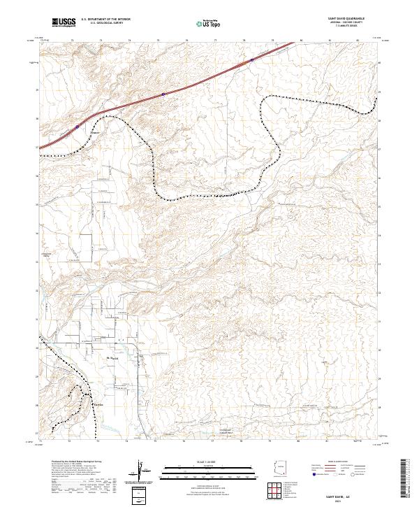USGS Topographic Map – Saint David