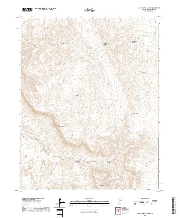 USGS Topographic Map – Saint George Canyon