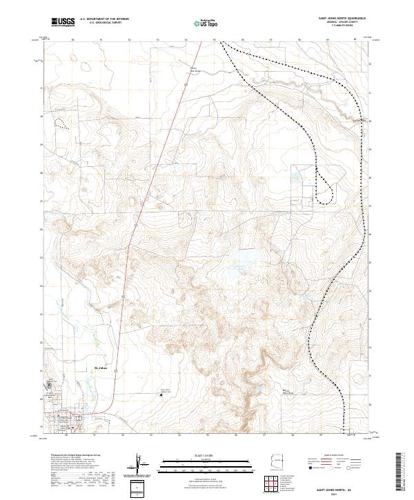 USGS Topographic Map – Saint Johns North
