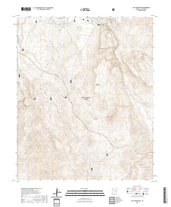 USGS Topographic Map – Salt River Peak