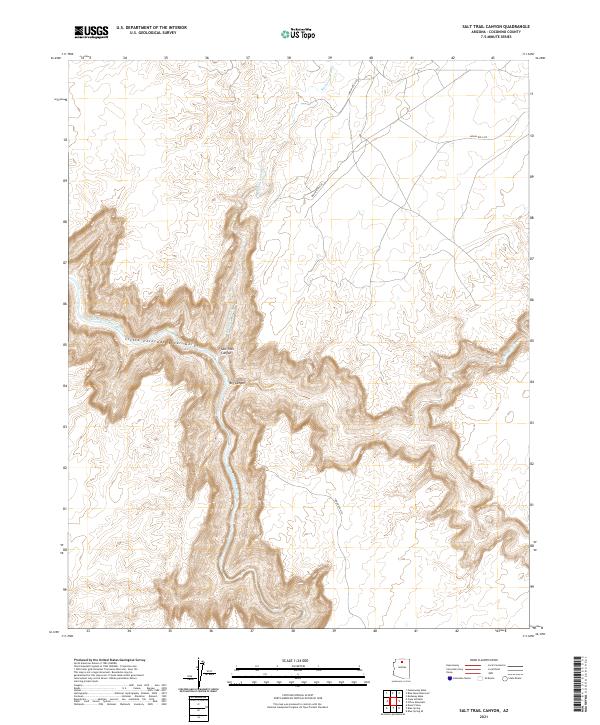 USGS Topographic Map – Salt Trail Canyon