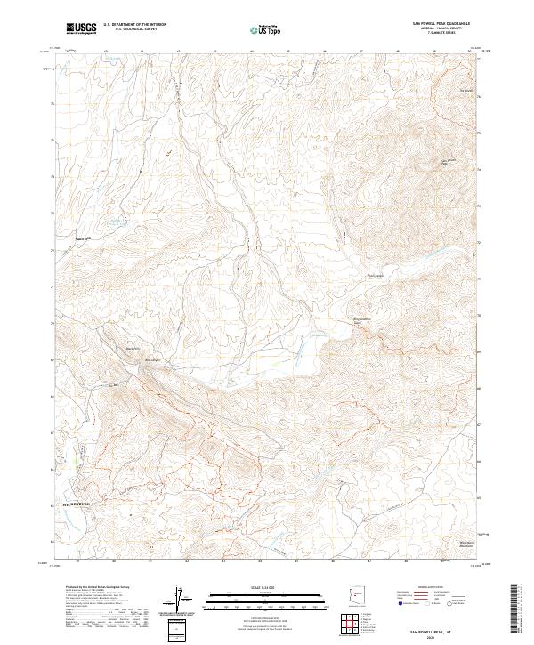 USGS Topographic Map – Sam Powell Peak