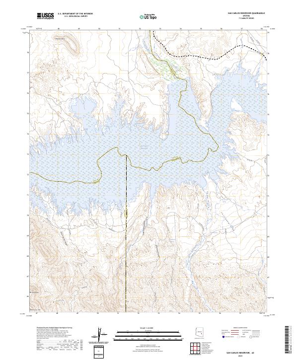 USGS Topographic Map – San Carlos Reservoir
