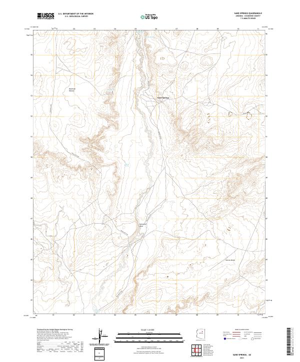 USGS Topographic Map – Sand Springs