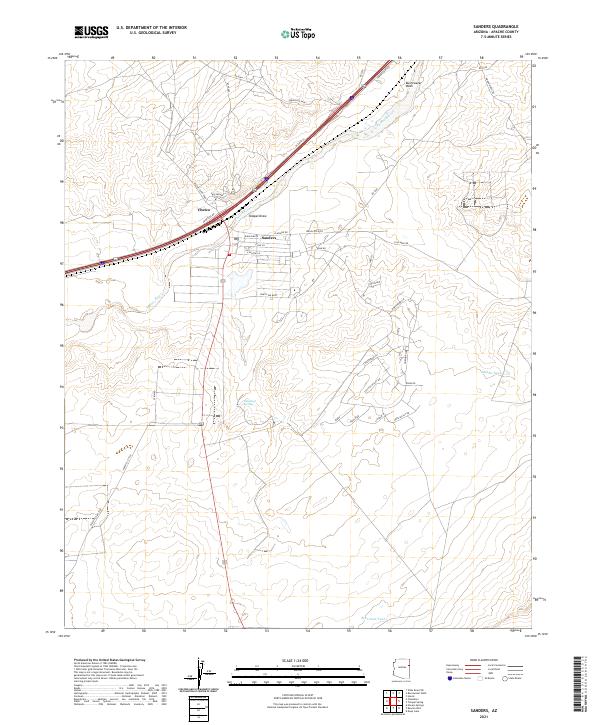 USGS Topographic Map – Sanders