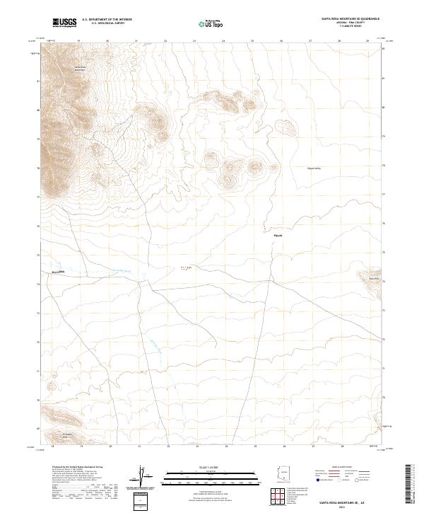 USGS Topographic Map – Santa Rosa Mountains SE