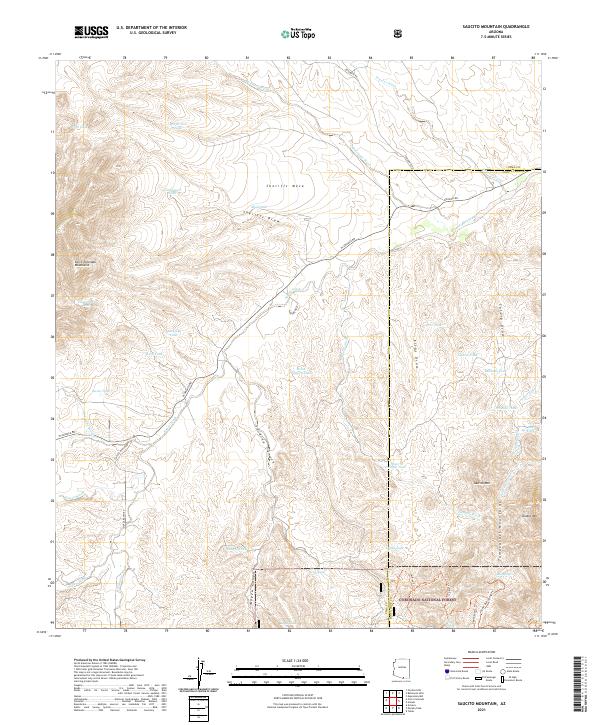USGS Topographic Map – Saucito Mountain