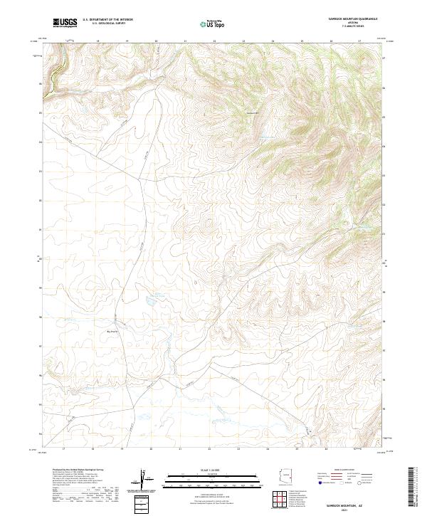 USGS Topographic Map – Sawbuck Mountain