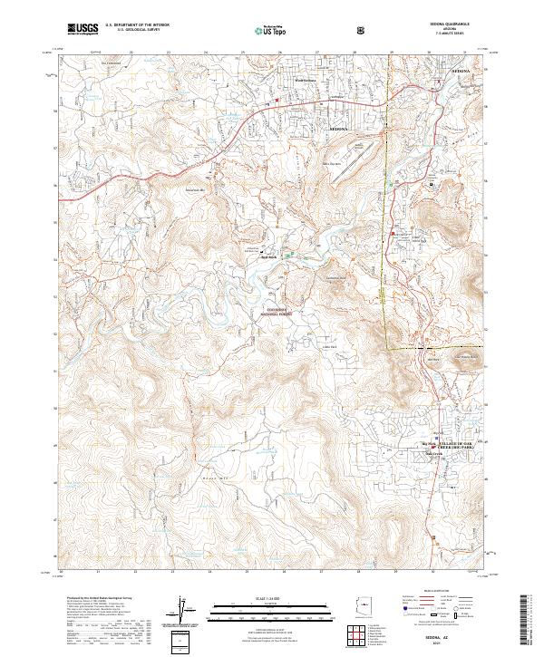 USGS Topographic Map – Sedona