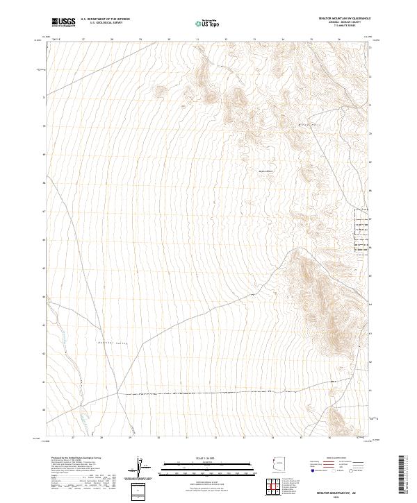 2021 Map of Senator Mountain SW, 2021 Print