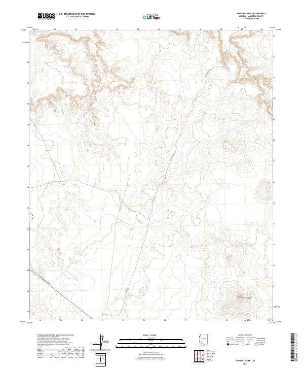 USGS Topographic Map – Sentinel Peak