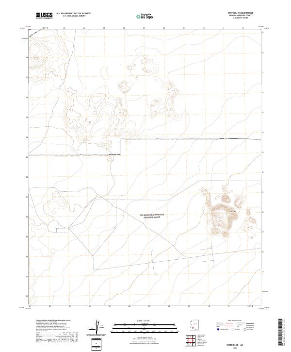 USGS Topographic Map – Sentinel SE