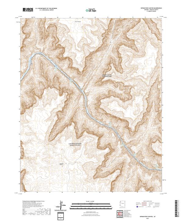 USGS Topographic Map – Separation Canyon