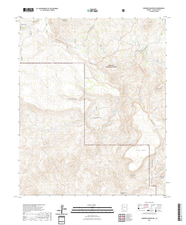 USGS Topographic Map – Sheridan Mountain
