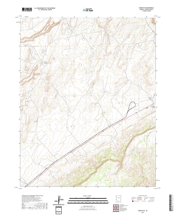 2021 Map of Shonto SE, 2021 Print