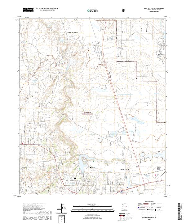 USGS Topographic Map – Show Low North