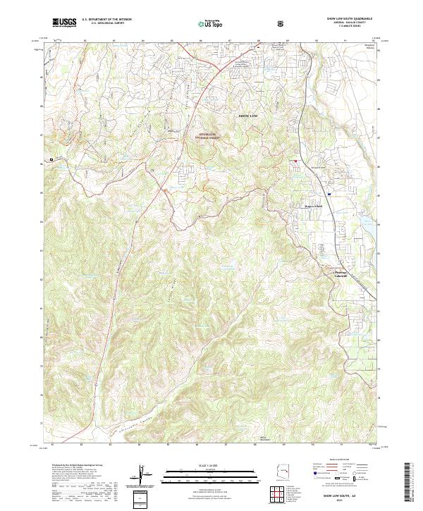 USGS Topographic Map – Show Low South