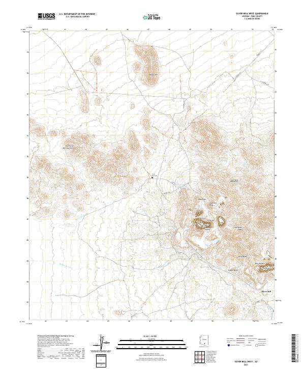 USGS Topographic Map – Silver Bell West