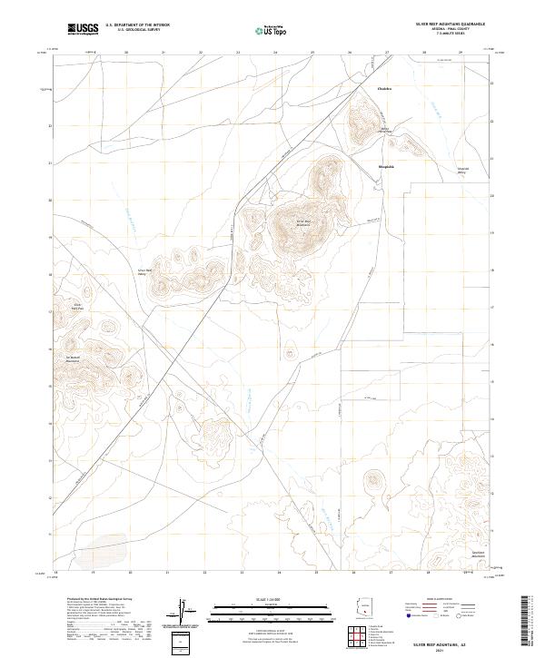 USGS Topographic Map – Silver Reef Mountains