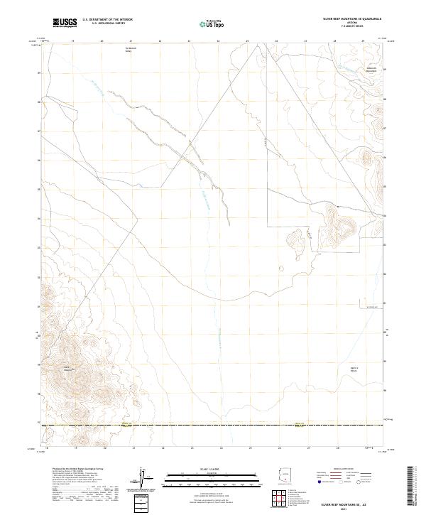 USGS Topographic Map – Silver Reef Mountains SE