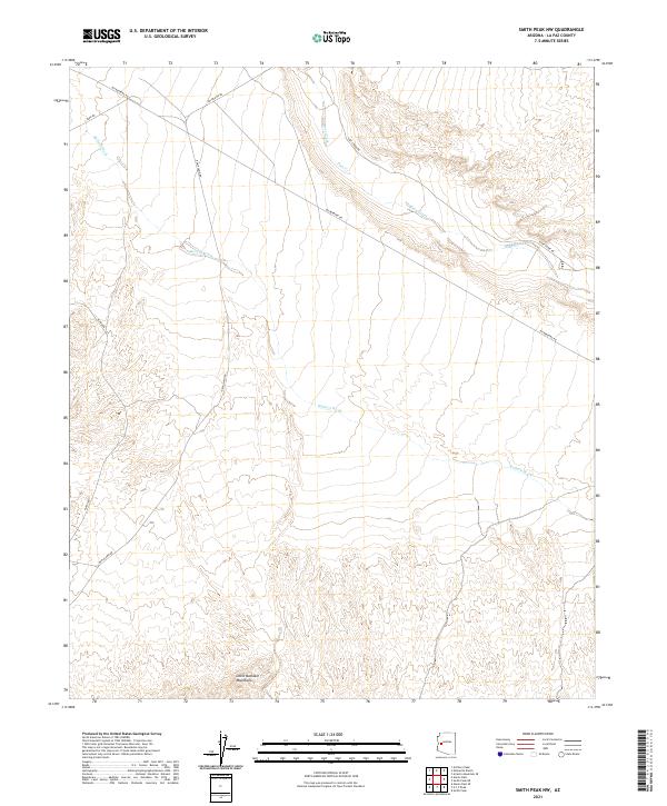 2021 Map of Smith Peak NW, 2021 Print