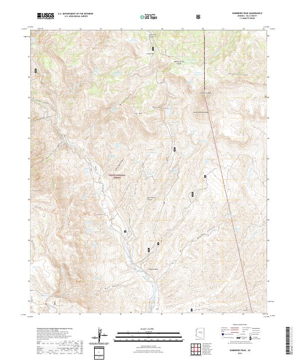 USGS Topographic Map – Sombrero Peak