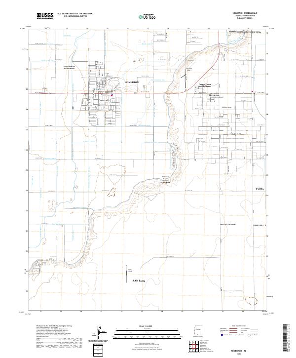 USGS Topographic Map – Somerton