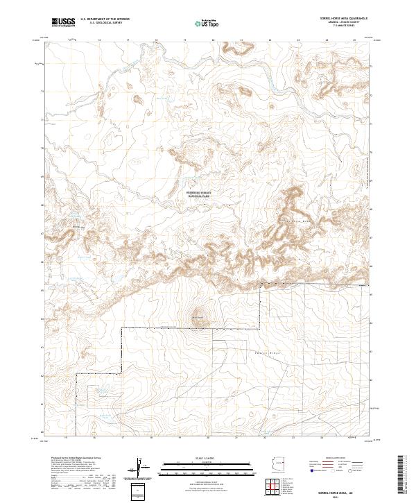 USGS Topographic Map – Sorrel Horse Mesa