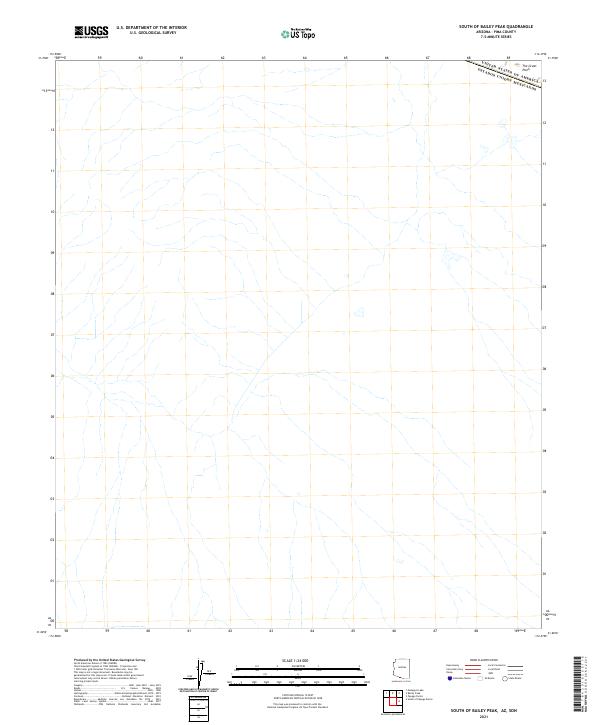 2021 Map of South of Bailey Peak, 2021 Print