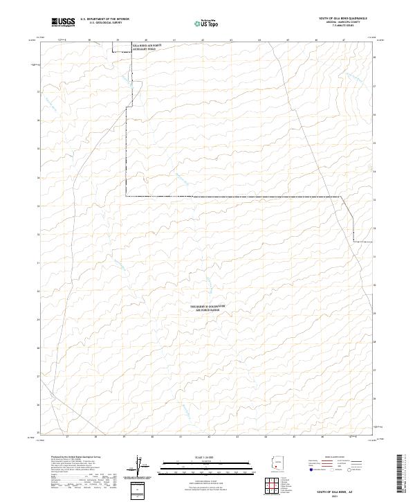 USGS Topographic Map – South of Gila Bend
