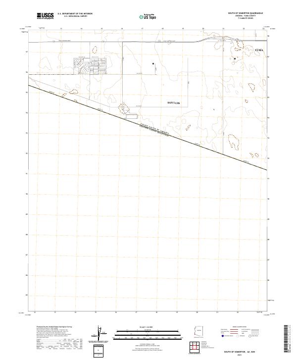 USGS Topographic Map – South of Somerton