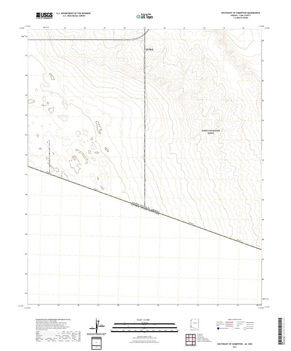 2021 Map of Southeast of Somerton, 2021 Print