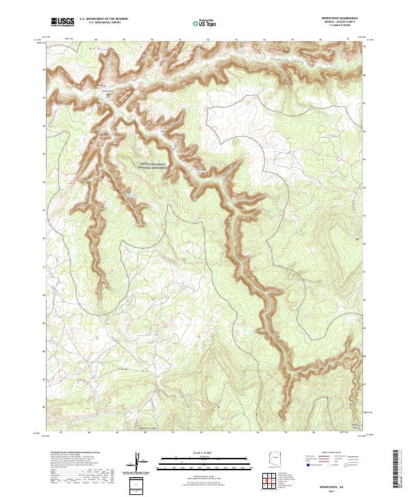 USGS Topographic Map – Spider Rock